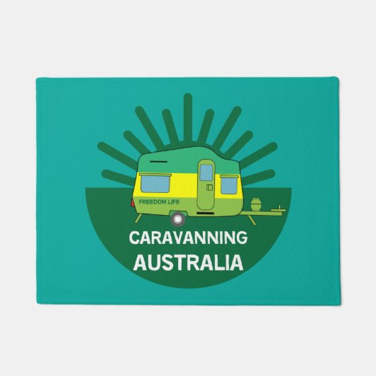 Australische Caravanning | Aussie Caravaner | Camp Fußmatte (Vorderseite)