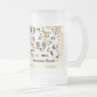 Australische Collage Mattglas Bierglas