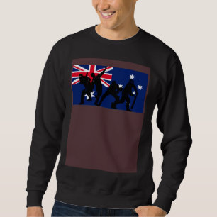 Australische Cricketspieler australische Flagge Sweatshirt