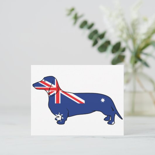 Australische Dackel Postkarte (Stehend Vorderseite)
