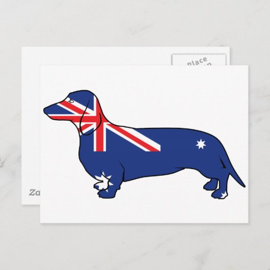 Australische Dackel Postkarte (Vorne/Hinten)