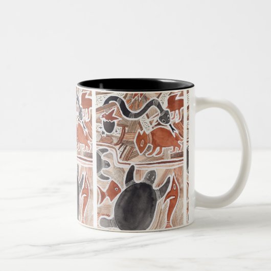 Australische Dreams Animals Turtle Snake Tasse (Rechts)