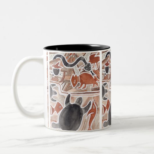 Australische Dreams Animals Turtle Snake Tasse (Links)