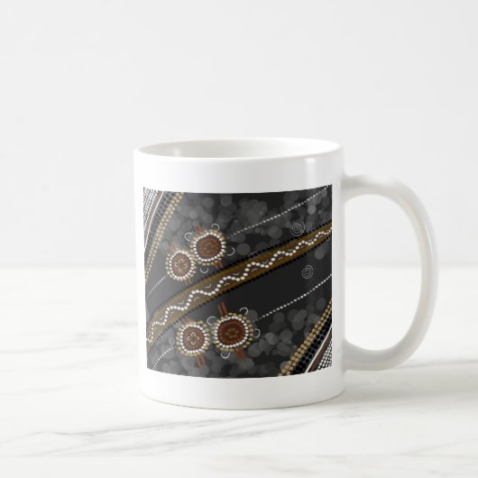 Australische eingeborene Kunst - verlorene Stämme Kaffeetasse (Rechts)