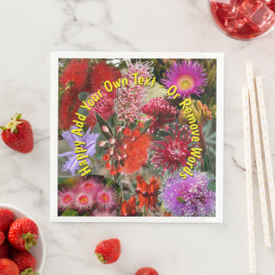 Australische einheimische Wildblumen groß Serviette