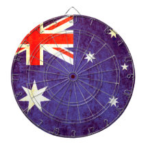 Australische Flagge antiquiertes Dartboard