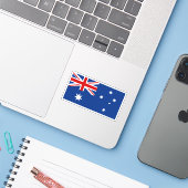 Australische Flagge Aufkleber (Laptop mit iPhone)