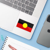 Australische Flagge Aufkleber (Laptop mit iPhone)