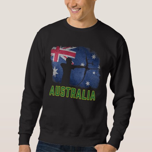 Australische Flagge Aussie Archery Team Australian Sweatshirt (Vorderseite)