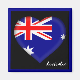 Australische Flagge / Aussie Herzurlaub /sport Magnet