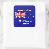Australische Flagge & Australien Modeaufkleber /sp Quadratischer Aufkleber (Tasche)