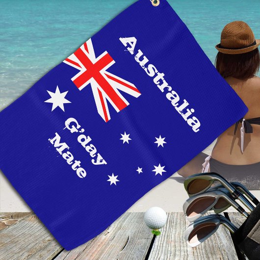 Australische Flagge & Australien - Reisen, Urlaub Golfhandtuch