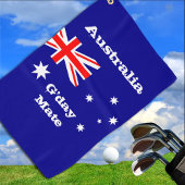 Australische Flagge & Australien - Reisen, Urlaub Golfhandtuch