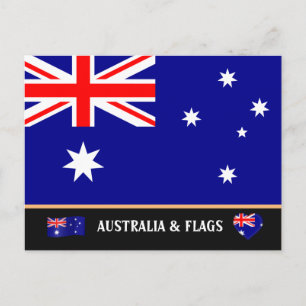 Australische Flagge & Australien - Reisen, Urlaub  Postkarte