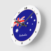 Australische Flagge & Australien trendige Mode /De Runde Wanduhr (Winkel)