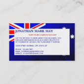 Australische Flagge, Australien Visitenkarte (Rückseite)