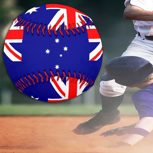 Australische Flagge & Australische Sport /Baseball Baseball