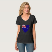 Australische Flagge Australischer Preis Herz Austr T-Shirt (Vorderseite Vollansicht)