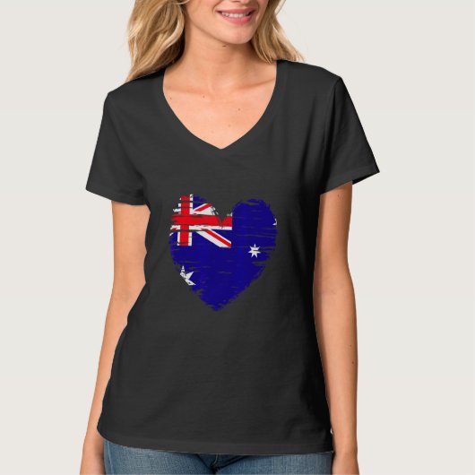Australische Flagge Australischer Preis Herz Austr T-Shirt (Vorderseite)