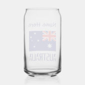 Australische Flagge Blaue Personalisierung Dosenglas (Rückseite)