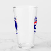 Australische Flagge Blaue Personalisierung Glas (Links)