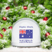 Australische Flagge Blaue Personalisierung Schneekugeln (Weihnachten)