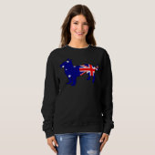 Australische Flagge Chihuahua Sweatshirt (Vorne ganz)