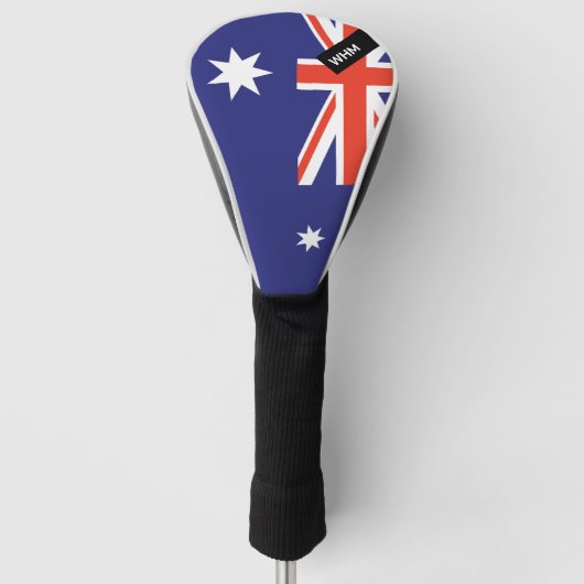 Australische Flagge - Custom Golf Club Head Cover Headcover (Vorderseite)
