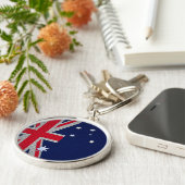 Australische Flagge Design Carbon Fiber Style Schlüsselanhänger (Seite)