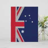 Australische Flagge Design Carbon Fibre Chrome Sty (Stehend Vorderseite)