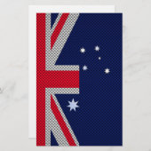 Australische Flagge Design Carbon Fibre Chrome Sty Briefpapier (Vorne/Hinten)