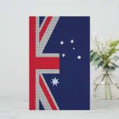 Australische Flagge Design Carbon Fibre Chrome Sty Briefpapier (Stehend Vorderseite)