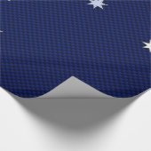 Australische Flagge Design Carbon Fibre Chrome Sty Geschenkpapier (Ecke)