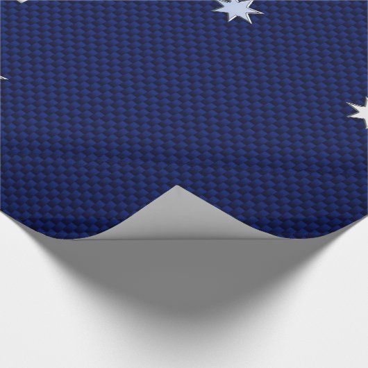 Australische Flagge Design Carbon Fibre Chrome Sty Geschenkpapier (Ecke)
