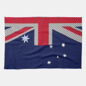 Australische Flagge Design Carbon Fibre Chrome Sty Handtuch (Horizontal)