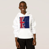 Australische Flagge Design Carbon Fibre Chrome Sty Hoodie (Vorne ganz)