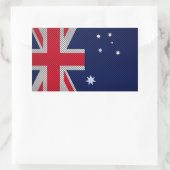 Australische Flagge Design Carbon Fibre Chrome Sty Rechteckiger Aufkleber (Tasche)
