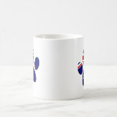 Australische Flagge Dog Paw Print Kaffeetasse (Mittel)
