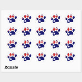 Australische Flagge Dog Paw Print Runder Aufkleber (Blatt)