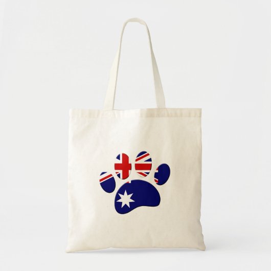 Australische Flagge Dog Paw Print Tragetasche (Vorne)