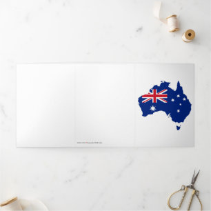 Australische Flagge Dreifach Gefaltete Karte
