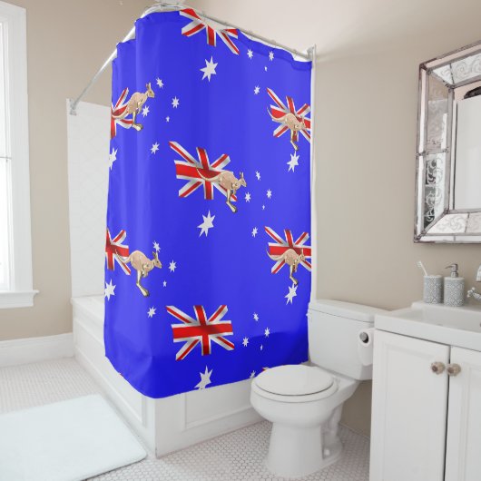 Australische Flagge Duschvorhang (Beispiel)