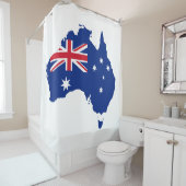 Australische Flagge Duschvorhang (Beispiel)