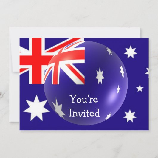 australische Flagge Einladung (Vorderseite)