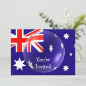 australische Flagge Einladung (Stehend Vorderseite)