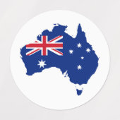 Australische Flagge Etiketten (Design 1)