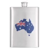 Australische Flagge Flachmann (Vorderseite)