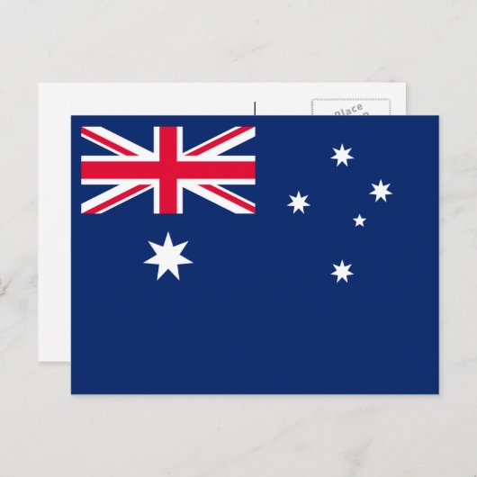 Australische Flagge, Flagge Australiens Postkarte (Vorne/Hinten)