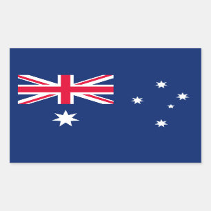 Australische Flagge, Flagge Australiens Rechteckiger Aufkleber