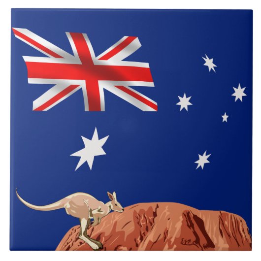australische Flagge Fliese (Vorderseite)